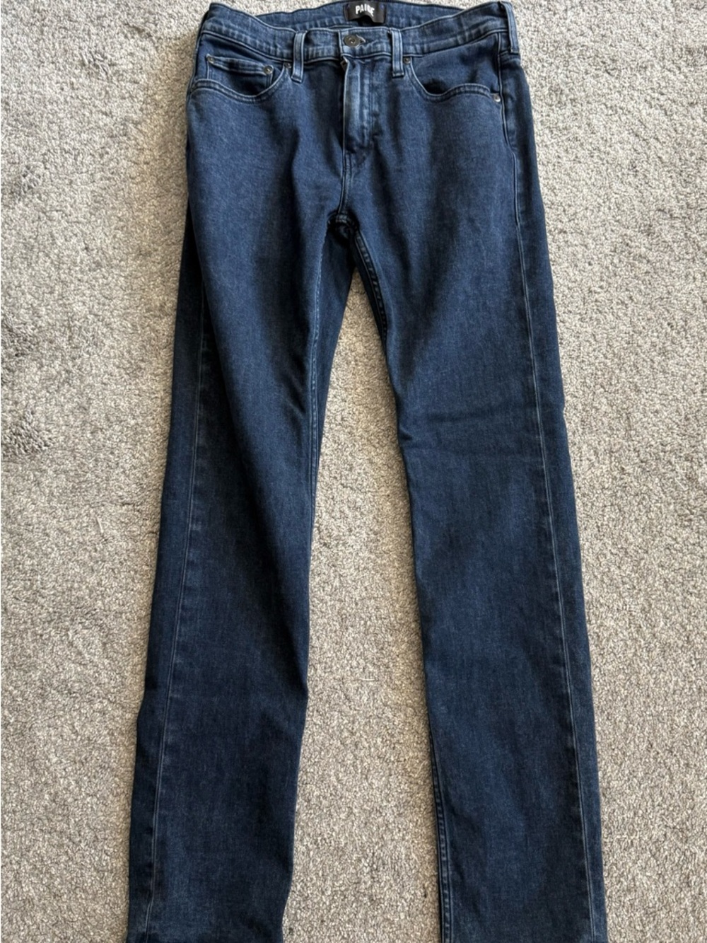PAIGE Women's Dark Indigo Slim Straight Jeans